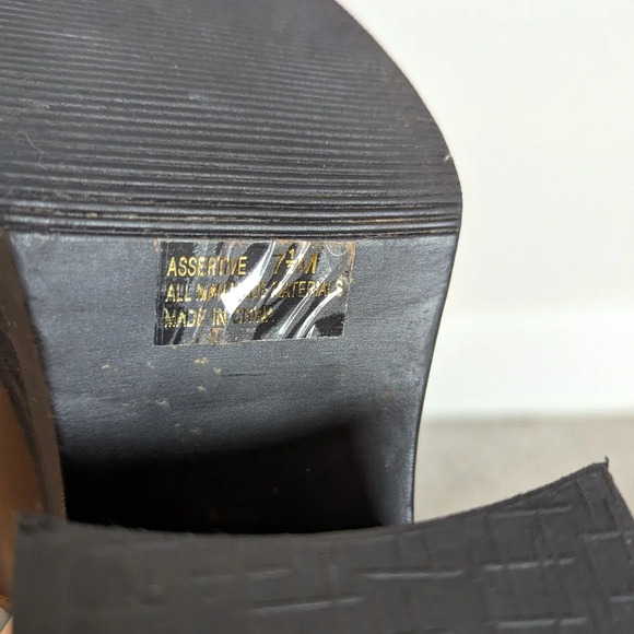 Rampage Y2K Patchwork Faux Leather Platform Heel Clog sz 7.5 - Vintage - Rare - Picture 7 of 9